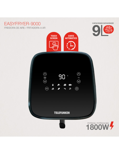 Freidora de Aire Telefunken 9L EasyFryer-9000 | Más Capacidad, Sin Aceite al mejor precio