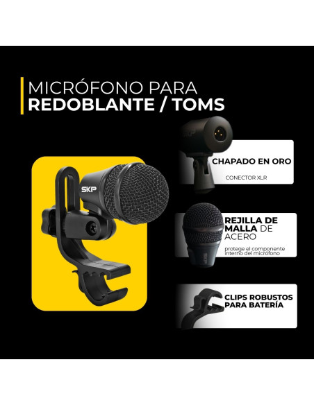 Set de Micrófonos Batería SKP DRUM 7 | 101dB