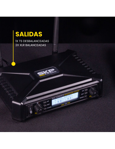 Set x2 Micrófonos Inalámbricos SKP UHF-600 Pro | 101dB