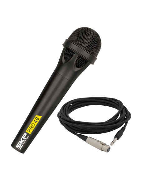 Micrófono SKP PRO-40 Dinámico Cardioide con Cable | 101dB