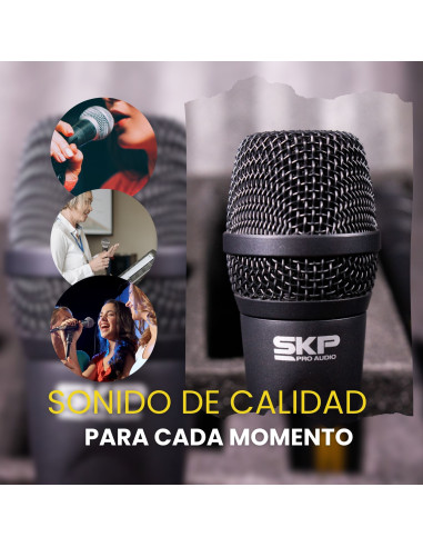 Set x3 Micrófonos Dinámicos SKP PRO-33K Mano | 101dB
