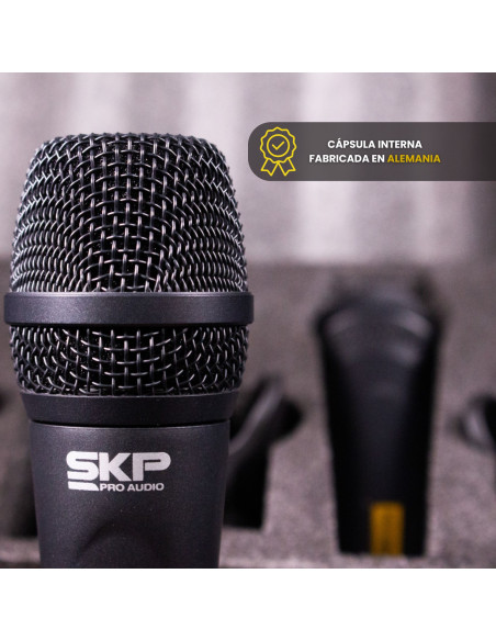 Set x3 Micrófonos Dinámicos SKP PRO-33K Mano | 101dB
