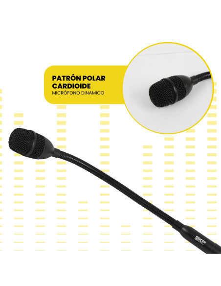 Micrófono SKP GM9 Cuello de Ganso Dinámico | 101dB