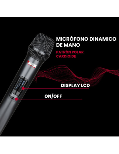 Set Micrófonos Inalámbricos Novik UNK-330 UHF | 101dB