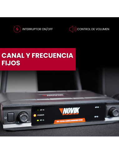 Set Micrófonos Inalámbricos Novik UNK-330 UHF | 101dB