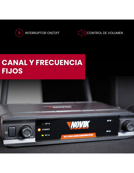 Set Micrófonos Inalámbricos Novik UNK-330 UHF | 101dB