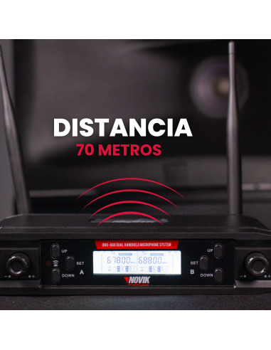 Set x2 Micrófonos Inalámbricos Novik UNK-660 UHF | 101dB