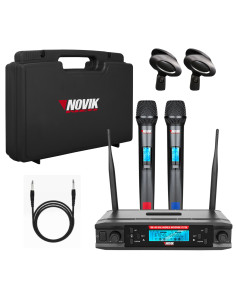 Set x2 Micrófonos Inalámbricos Novik UNK-660 UHF | 101dB 2