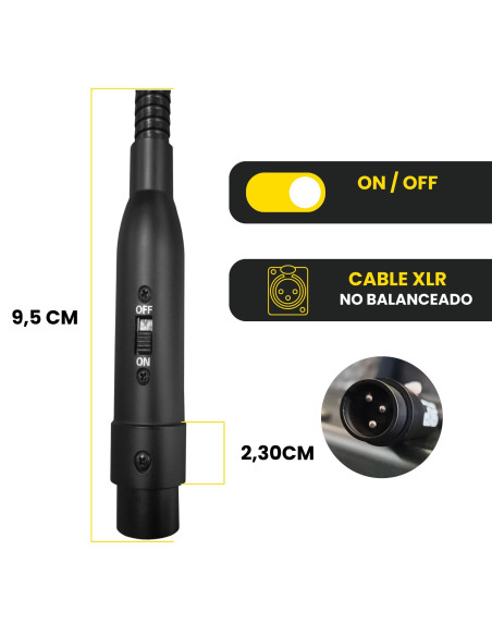 Micrófono SKP GM9 Cuello de Ganso Dinámico | 101dB