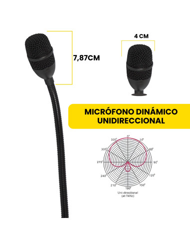 Micrófono SKP GM9 Cuello de Ganso Dinámico | 101dB