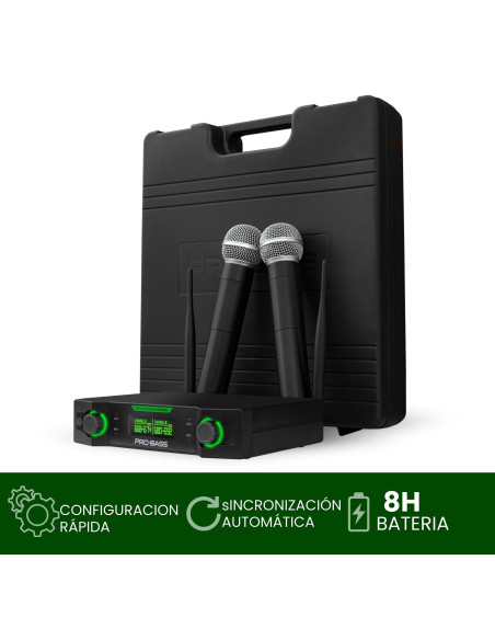 Micrófonos Inalámbricos Probass UF-224 UHF 24 Canales | 101dB