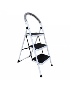 Escalera Plegable 3 Escalones Acero 150 kg Antideslizante -101dB