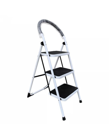 Escalera Plegable 3 Escalones Acero 150 kg Antideslizante -101dB