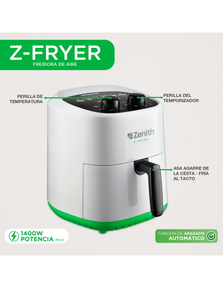 Freidora de Aire Z-FRYER 3.6L | Compacta y sin aceite | 101DB