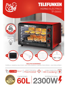Horno Telefunken 60L Spiedo y Convección |  Al mejor precio en 101dB 2