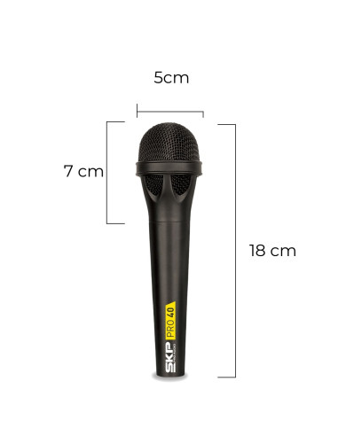 Micrófono SKP PRO-40 Dinámico Cardioide con Cable | 101dB