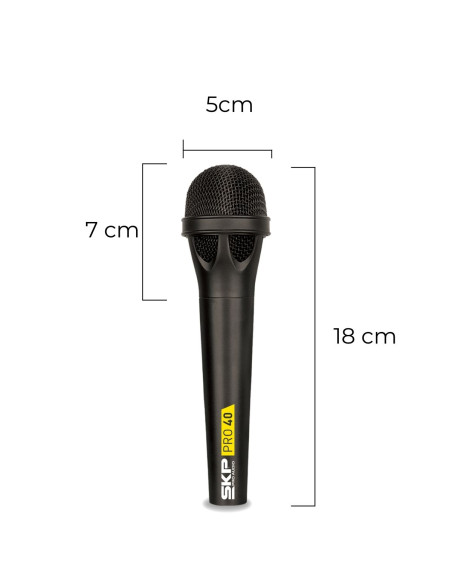 Micrófono SKP PRO-40 Dinámico Cardioide con Cable | 101dB