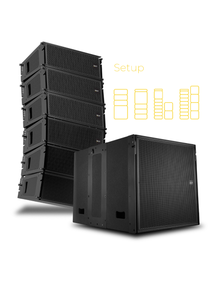 Line Array Activo SKP KLS-8.3 1400W RMS Profesional