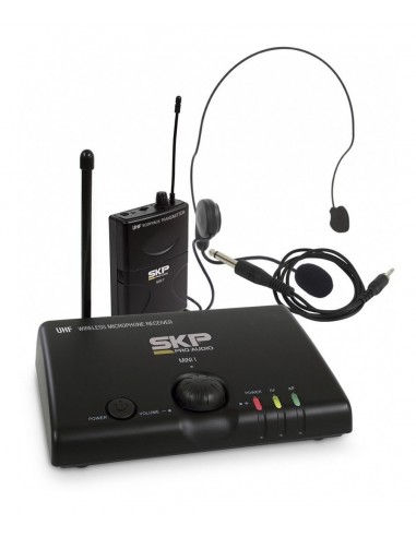 Micrófono Inalámbrico SKP Mini-V Vincha Banda UHF 600-900MHz Alcance 50mts