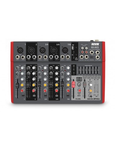 Consola Pasiva Novik NVK-802FX Bluetooth 8 Canales | 101dB