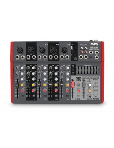 Consola Pasiva Novik NVK-802FX Bluetooth 8 Canales | 101dB