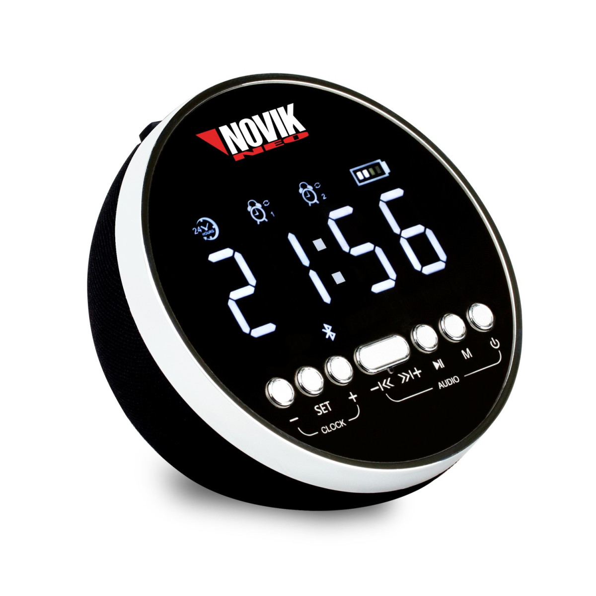Radio reloj bluetooth despertador alarma inalámbrico recargable luz led FM  NUEVO