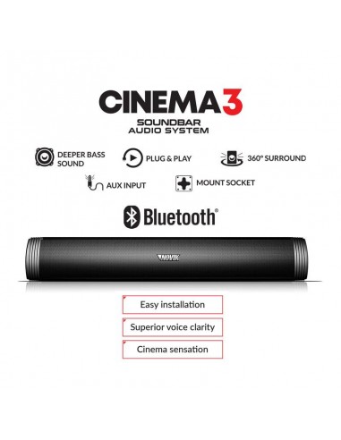 Barra De Sonido Parlante Novik 80w Rms Bluetooth Aux