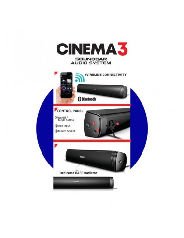 Barra De Sonido Parlante Novik 80w Rms Bluetooth Aux