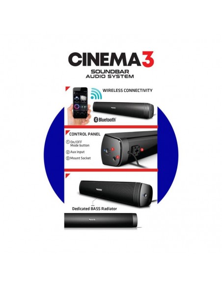 Barra De Sonido Parlante Novik 80w Rms Bluetooth Aux