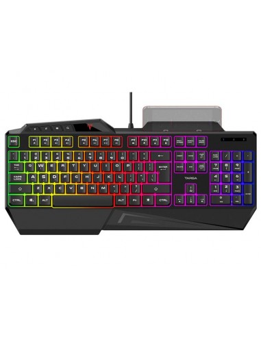 Teclado Gamer Targa Tg-k120rgb Usb Led Cable 1.5m Stand Celu