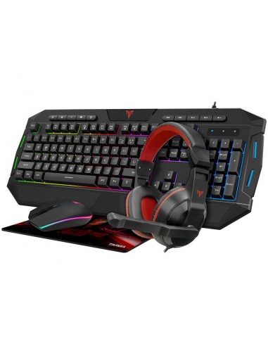 Kit X4 Targa Tg-km210 Teclado Mouse Auriculares Head Set Pad