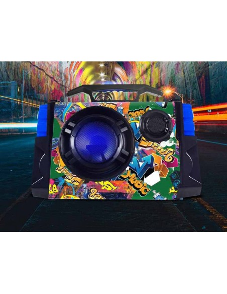 Parlante Portátil Bluetooth Telefunken Street6 Led Micrófono