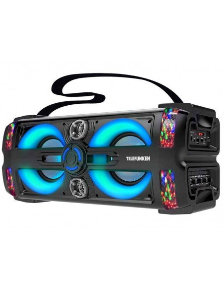 Parlante Portátil Bluetooth Telefunken Neon 25 Led Micrófono 60W