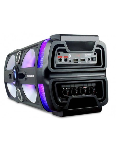 Parlante Portátil Bluetooth Telefunken Neon 25 Led Micrófono 60W