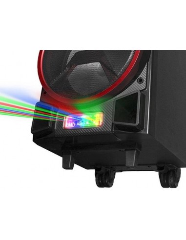 Bafle Portátil Novik Titan 10" + tweeters 500W Bluetooth Micrófono Luces Bateria