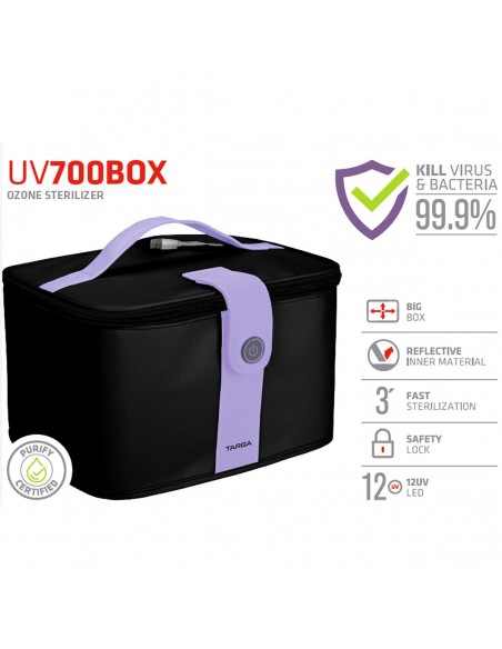 Bolso Sanitizante Targa Uv-700box 12 Led Uv En 3´