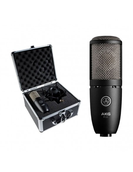 AKG P220 Micrófono Condensador | Pro Studio + Shockmount | 101db