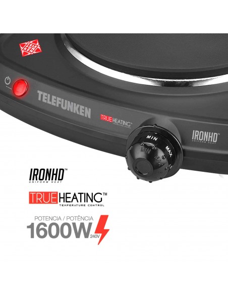 Anafe Eléctrico Telefunken TF-AE5500 1600W | 101dB