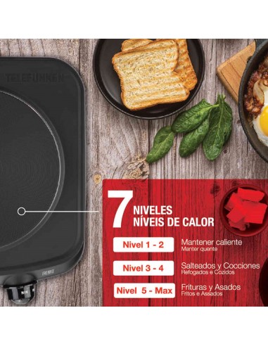 Anafe Eléctrico Telefunken TF-AE5500 1600W | 101dB