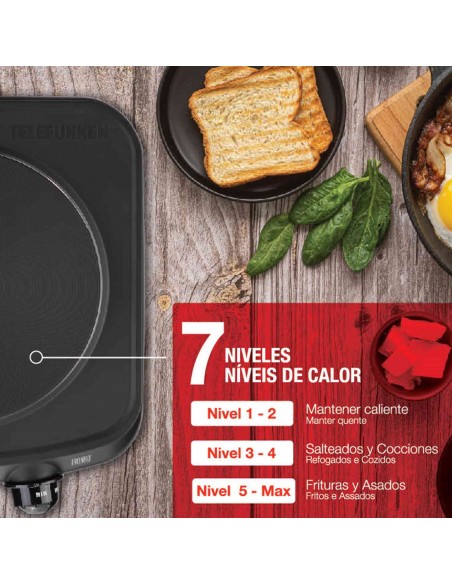 Anafe Eléctrico Telefunken TF-AE5500 1600W | 101dB