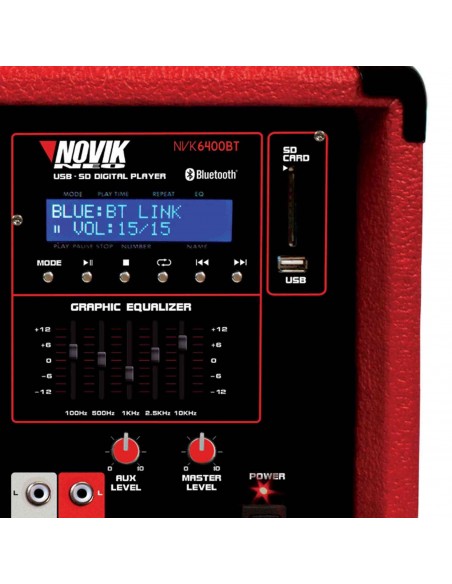Consola Potenciada Novik NVK 6400BT 400W RMS | 101dB