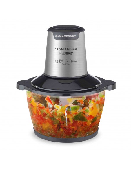 Picadora de alimentos BLAUPUNKT PRO BLADE 500 | 600W, Vidrio y Seguridad | 101DB