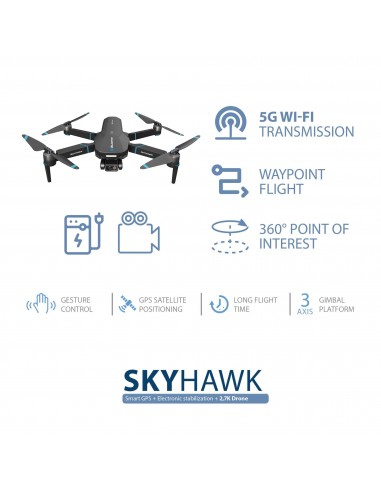 Dron Blaupunkt SKYHAWK GPS Full HD 1080p | 101dB