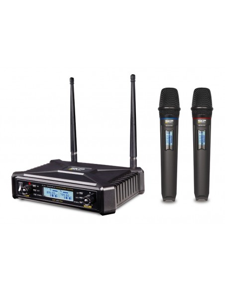 Set x2 Micrófonos Inalámbricos SKP UHF-600 Pro | 101dB